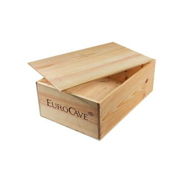Caisse en bois pour le rangement de 12 bouteilles de vin