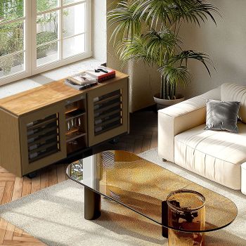 Meuble à vin enfilade, 2 températures, chêne clair - Harmonie