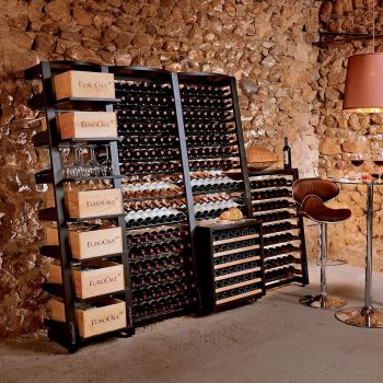 Système de rangement modulable en acier pour cave à vin  - Modulosteel