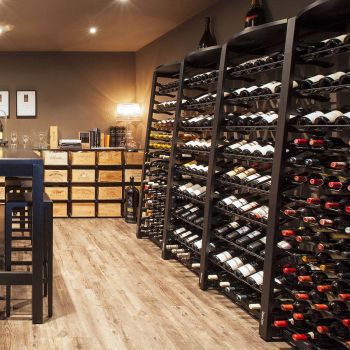 Système de rangement modulable en acier pour cave à vin  - Modulosteel