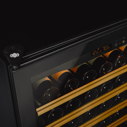 Porte cave à vin entièrement vitrée - double vitrage et anti-UV