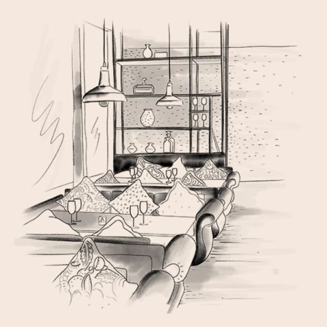 Dans la cave du restaurant COYA - Dubaï - Emirats Arabes Unis