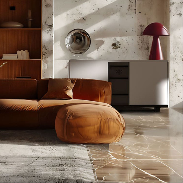 Meuble porte pleine 2 zones de températures laqué blanc mat