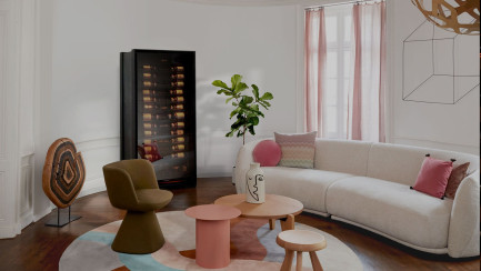 Cave a vin de vieillissement Royale salon colore et lumineux EuroCave